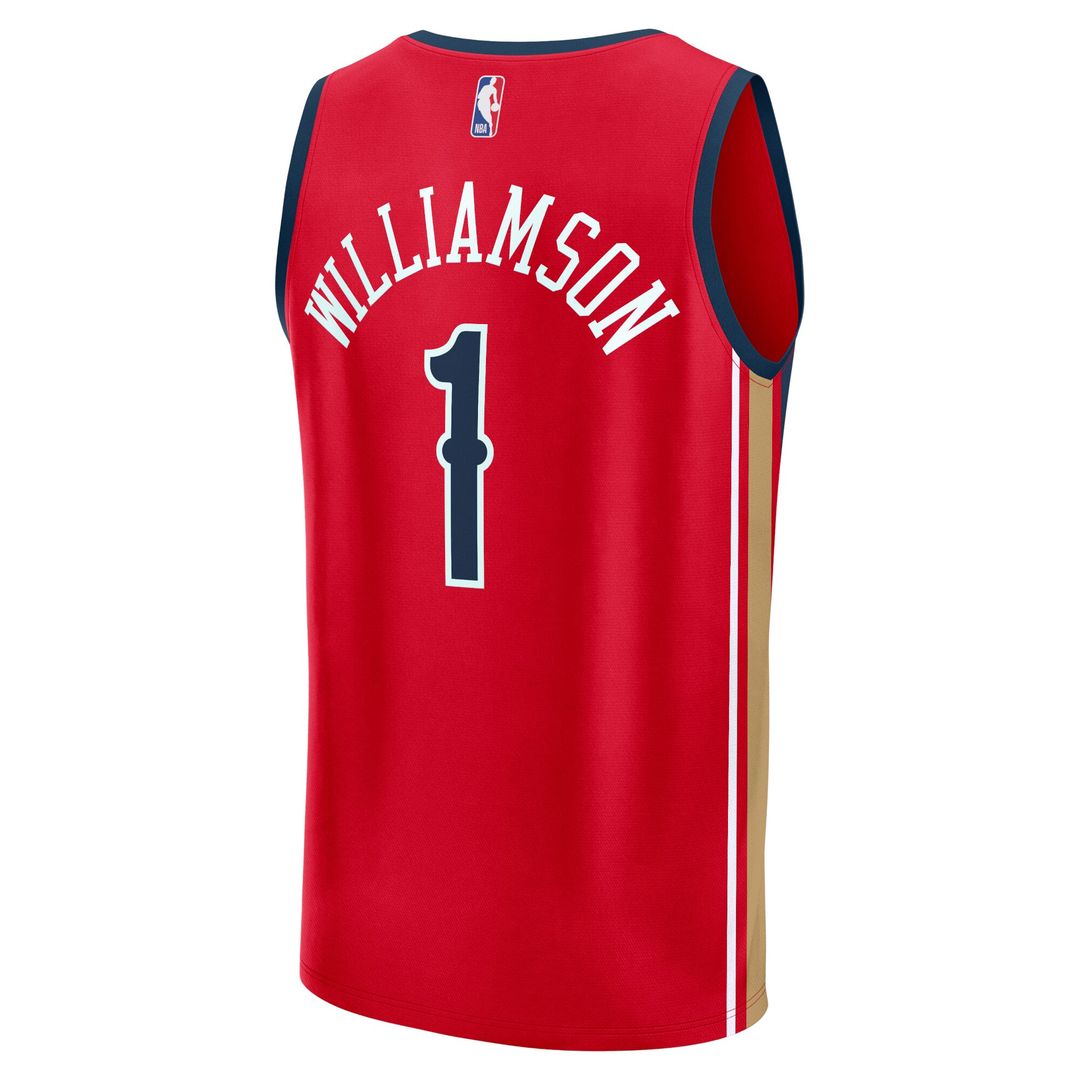 New Orleans Pelicans Zion Williamson Fanatics Fast Break Replica Player Jersey - Statement Edition - Red