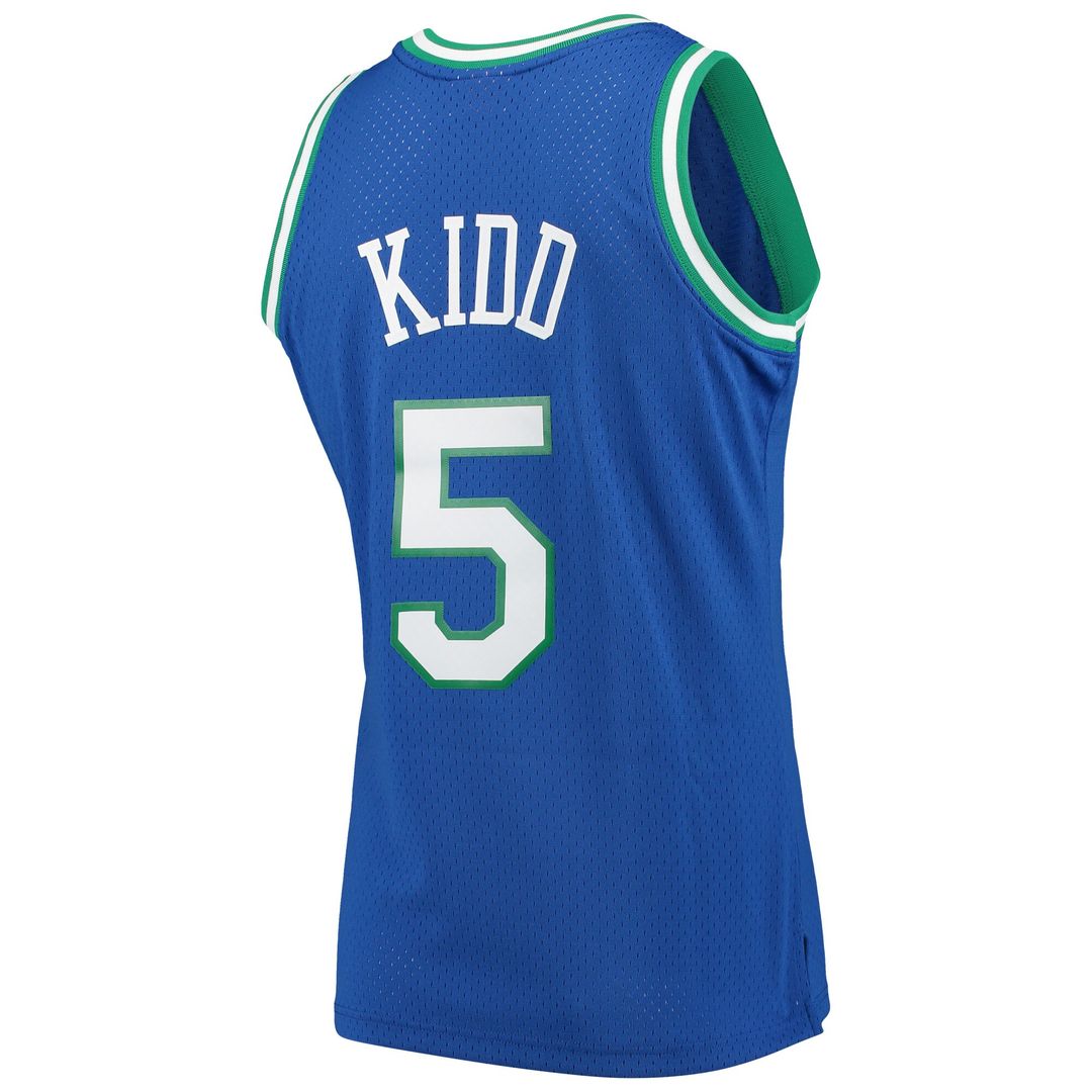 Dallas Mavericks Jason Kidd Mitchell & Ness 1994/95 Hardwood Classics Swingman Jersey - Blue