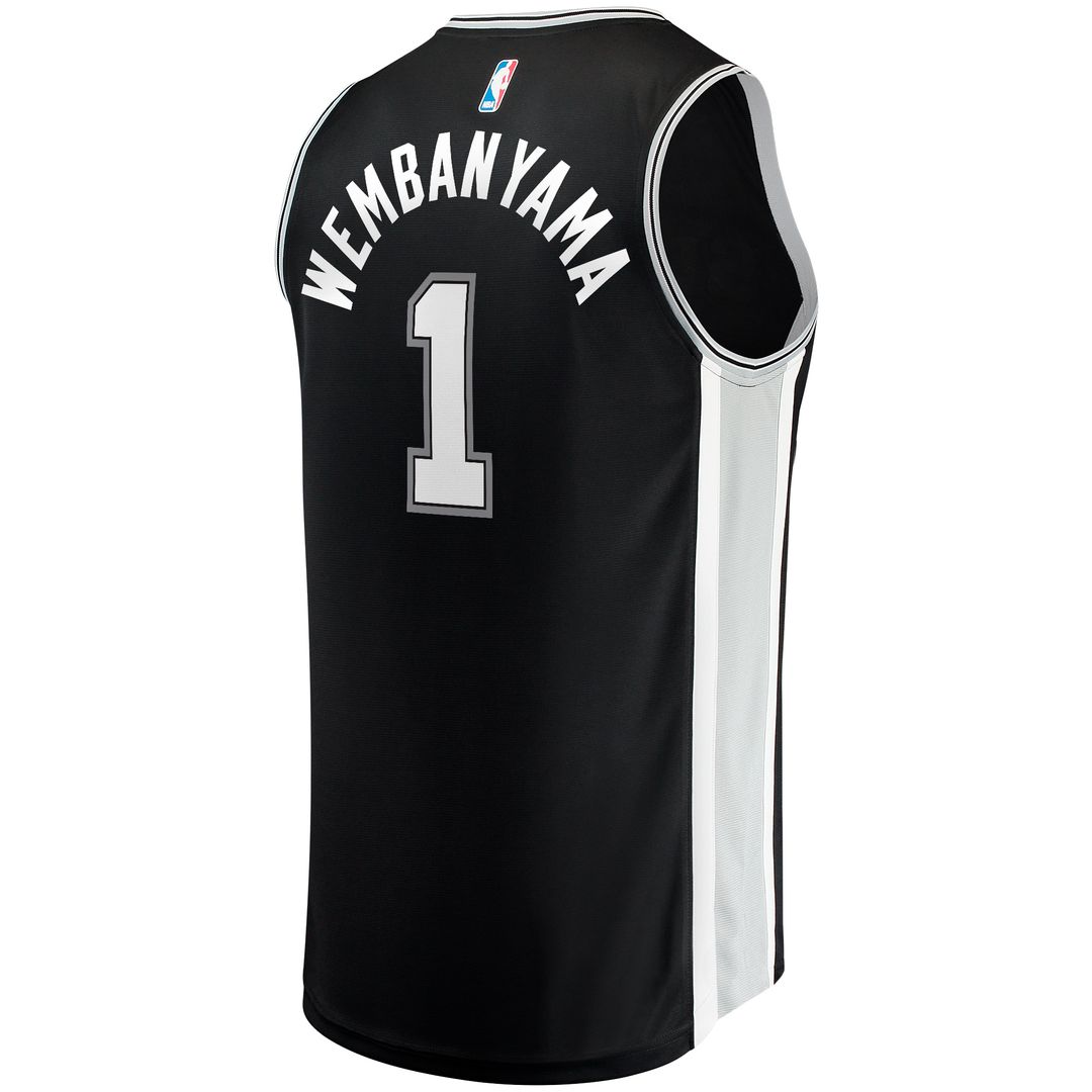 San Antonio Spurs Victor Wembanyama Fanatics Fast Break Replica Jersey - Icon Edition - Black