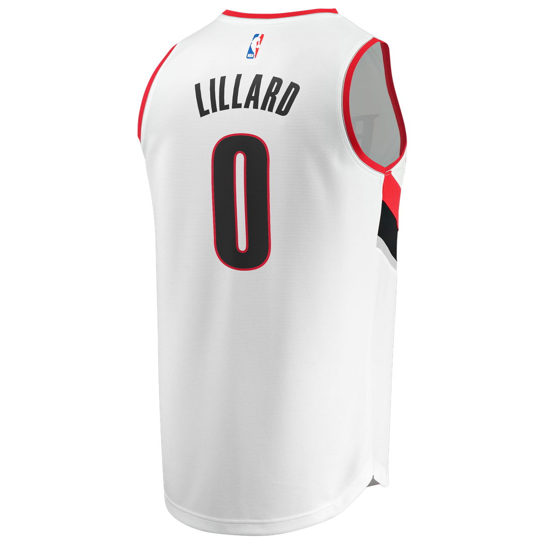 Portland Trail Blazers Damian Lillard Fanatics Fast Break Replica Jersey - White - Association Edition