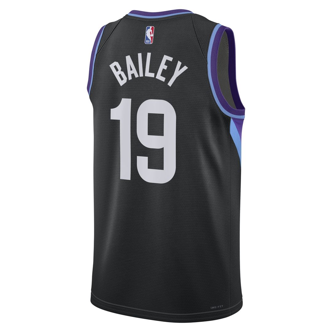 Utah Jazz Ace Bailey Jordan Brand Unisex Swingman Player Jersey - Statement Edition - Black