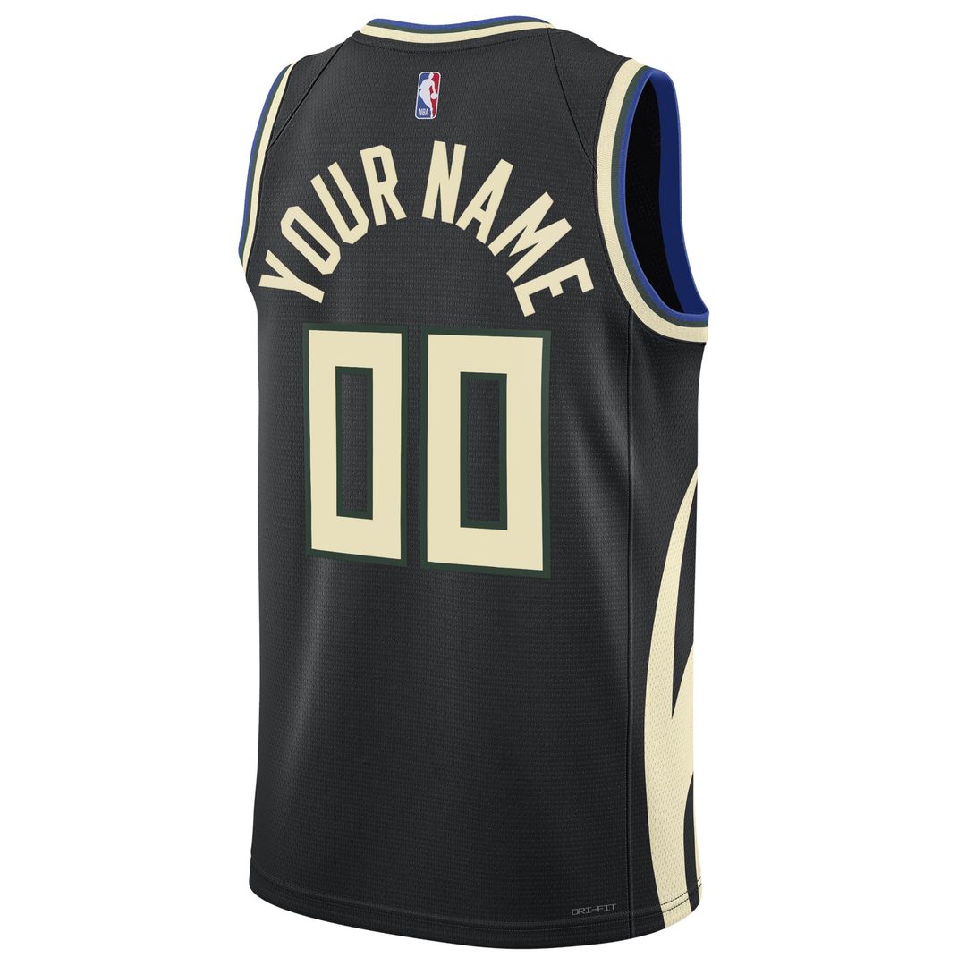 Milwaukee Bucks Jordan Brand Unisex 2022/23 Swingman Custom Jersey - Statement Edition - Black