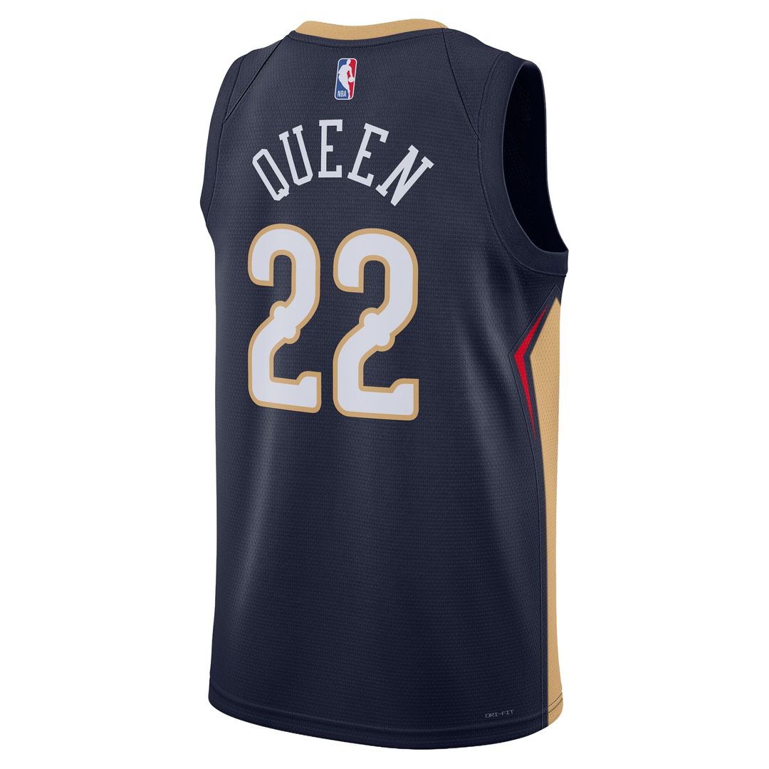 New Orleans Pelicans Derik Queen Nike Unisex Swingman Jersey - Icon Edition - Navy