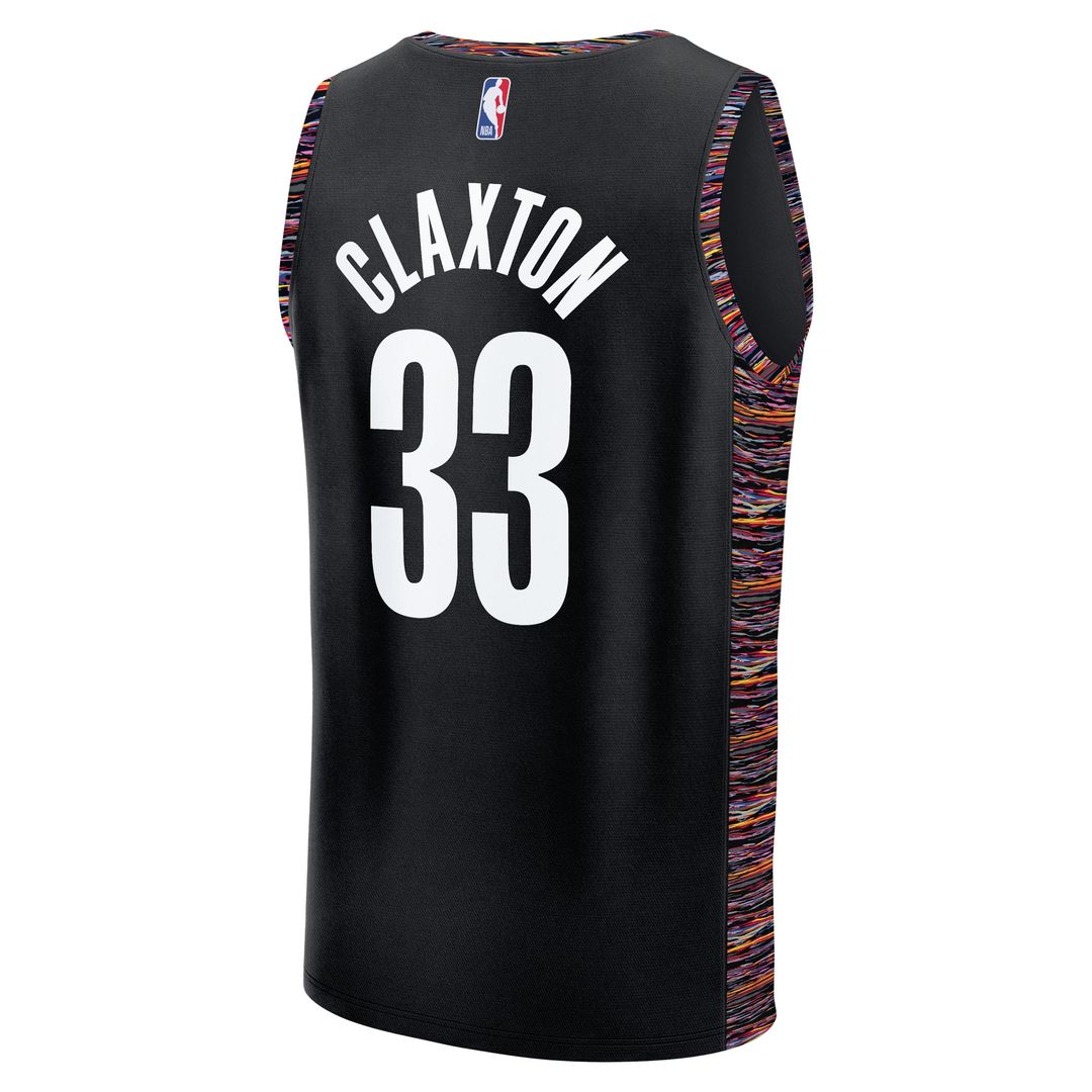 Brooklyn Nets Nic Claxton Fanatics 2025/26 City Edition Fast Break Jersey - Black