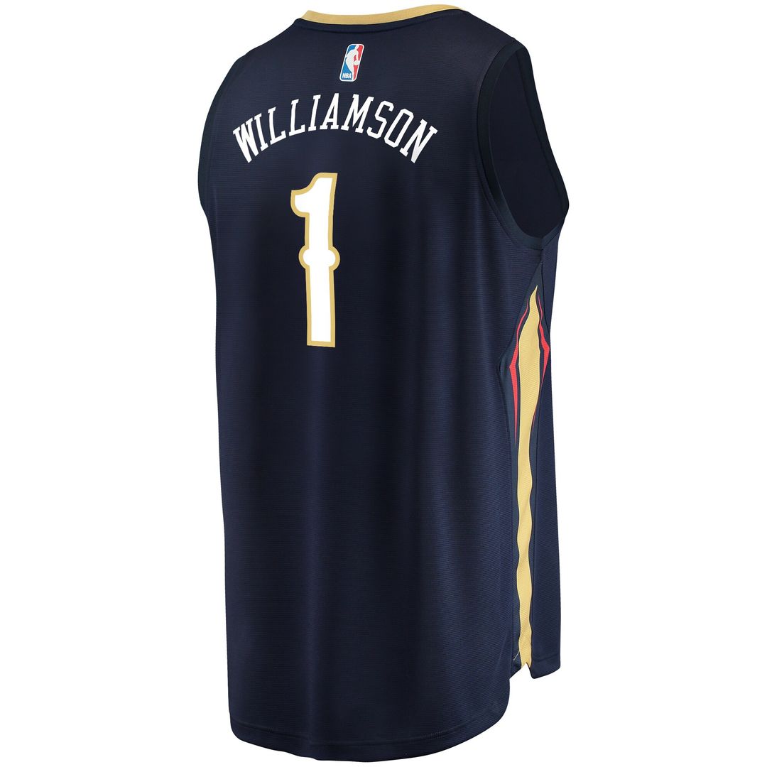 New Orleans Pelicans Zion Williamson Fanatics Fast Break Replica Jersey Navy - Icon Edition