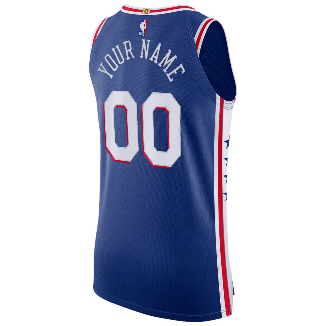 Philadelphia 76ers Nike Custom Authentic Jersey - Icon Edition - Royal