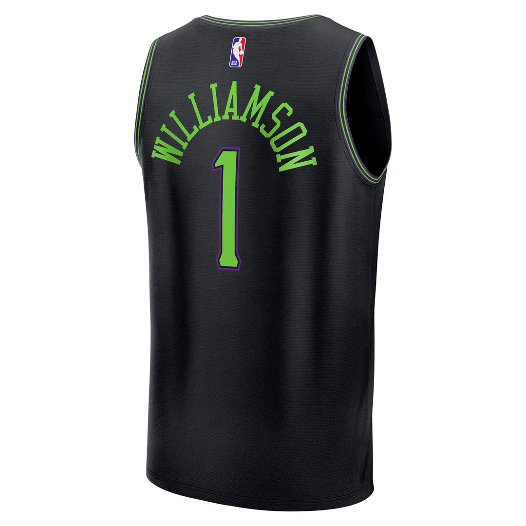 New Orleans Pelicans Zion Williamson Fanatics 2025/26 City Edition Fast Break Jersey - Black