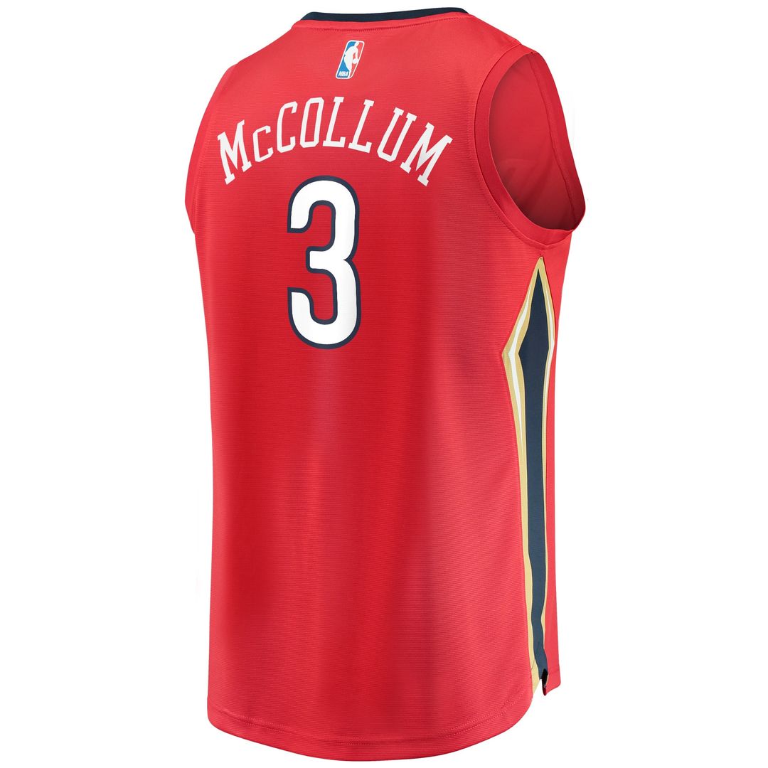 New Orleans Pelicans C.J. McCollum Fanatics Fast Break Replica Player Jersey - Statement Edition - Red