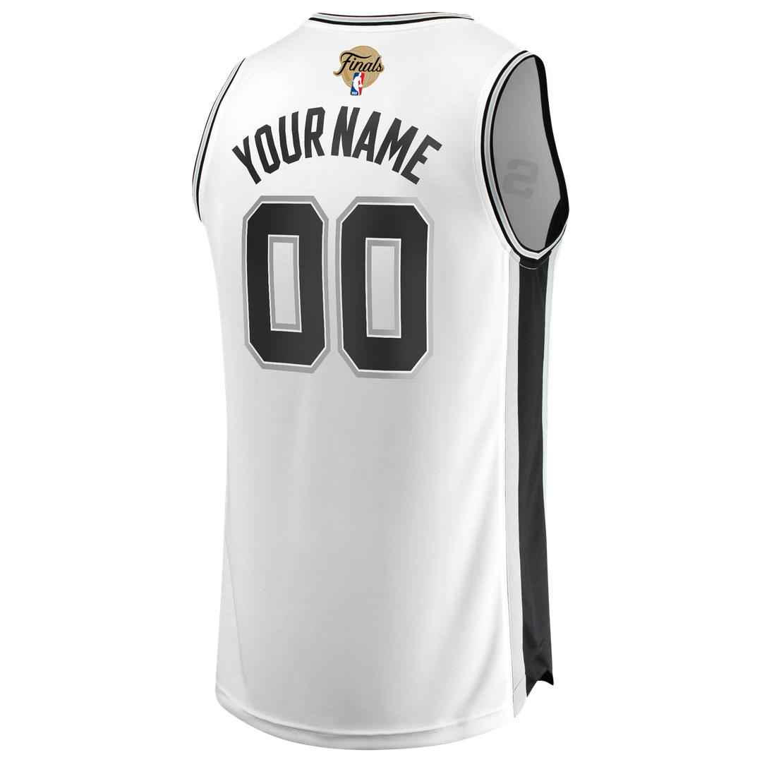 San Antonio Spurs Fanatics 2026 NBA Finals Fast Break Custom Jersey - Association Edition - White