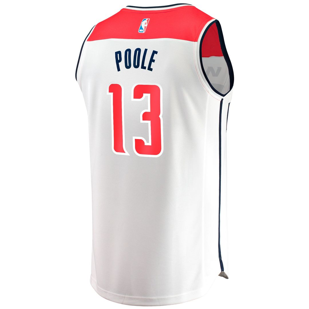 Washington Wizards Jordan Poole Fanatics Youth Fast Break Player Jersey - Association Edition - White