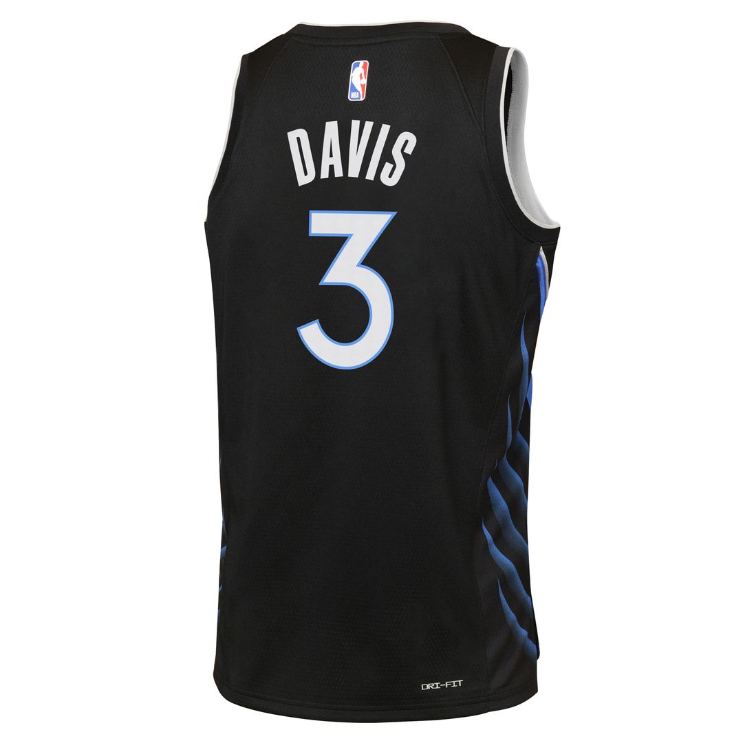 Dallas Mavericks Anthony Davis Nike Youth 2025/26 City Edition Swingman Jersey - Black