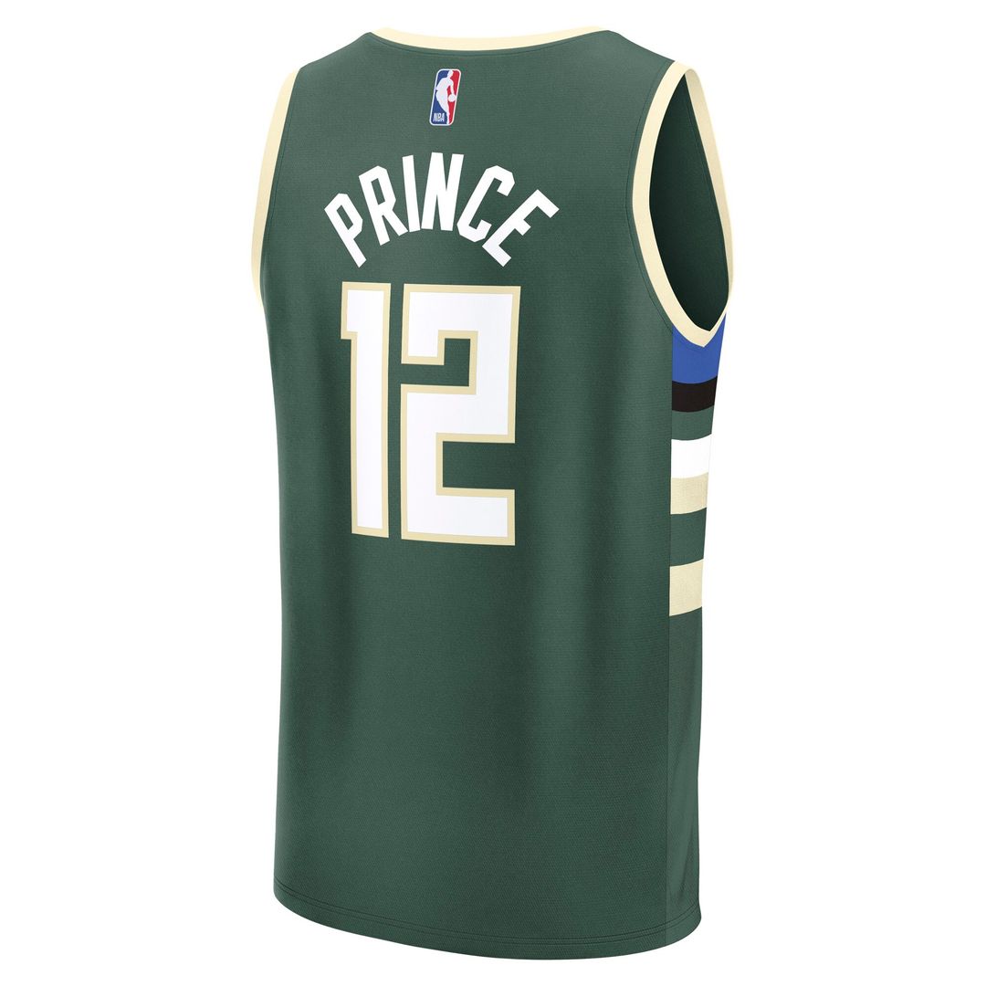 Milwaukee Bucks Taurean Prince Fanatics Fast Break Replica Player Jersey - Icon Edition - Hunter Green