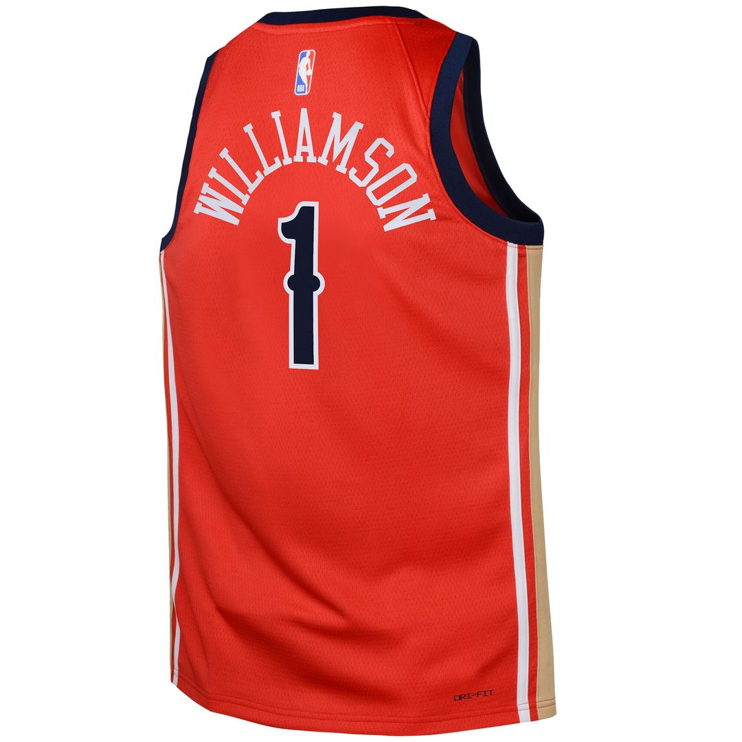 New Orleans Pelicans Zion Williamson Jordan Brand Swingman Jersey Statement - Red