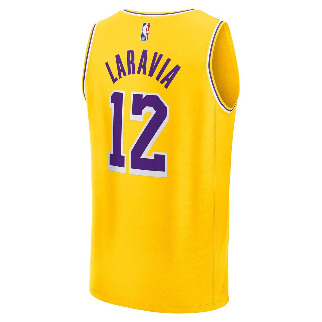 Los Angeles Lakers Jake LaRavia Fanatics Fast Break Replica Jersey - Icon Edition - Gold