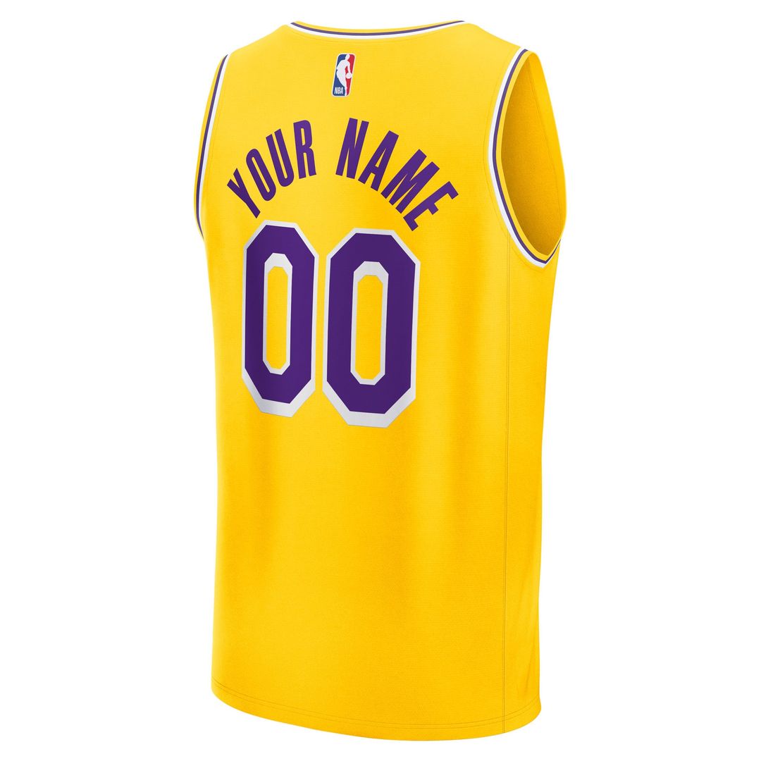 Los Angeles Lakers Fanatics Fast Break Custom Jersey - Icon Edition - Purple