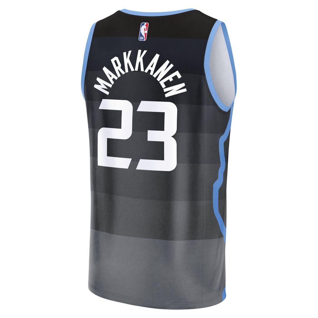 Utah Jazz Lauri Markkanen Fanatics 2025/26 City Edition Fast Break Jersey - Black