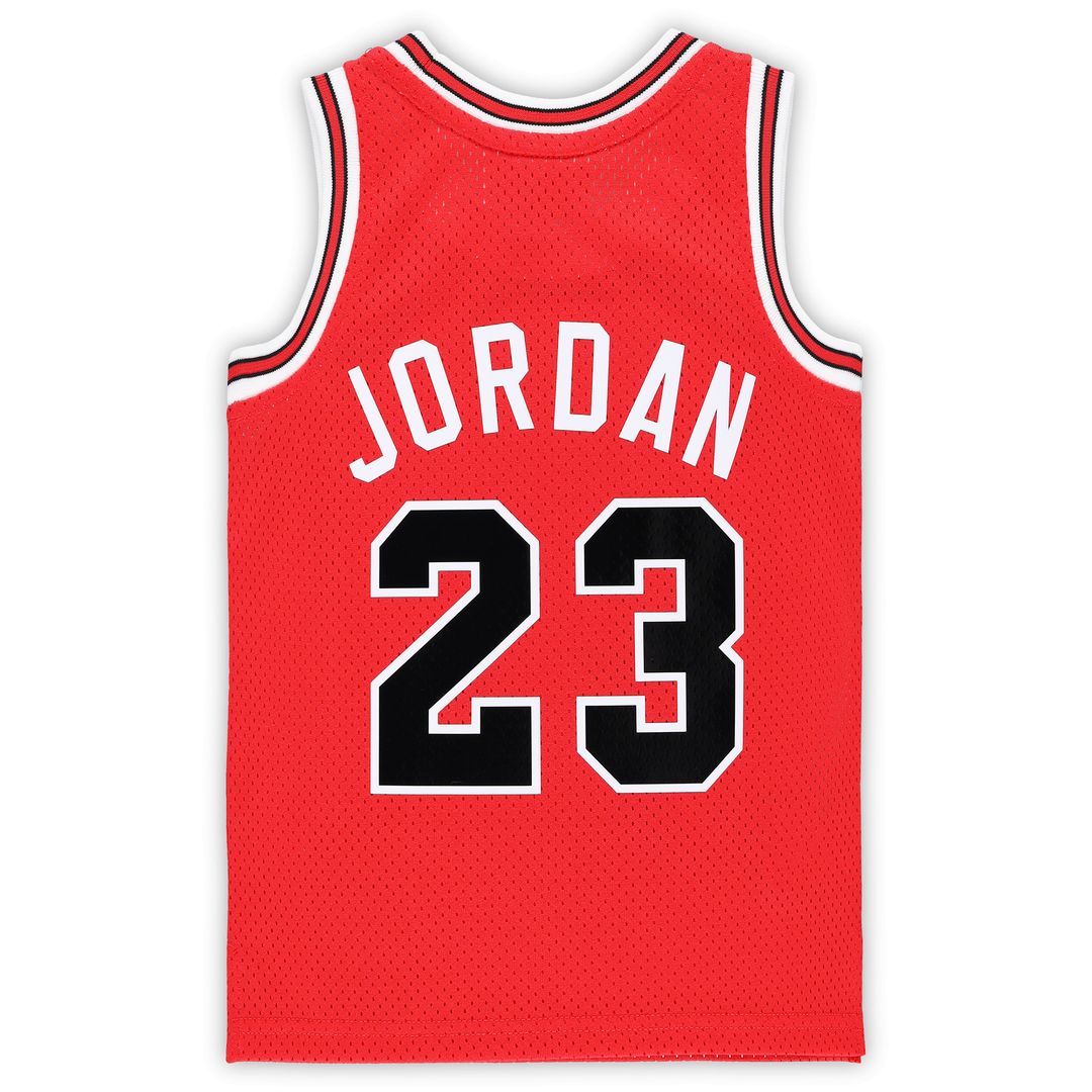Chicago Bulls Michael Jordan Mitchell & Ness Preschool Hardwood Classics 1984/85 Authentic Swingman Jersey - Red