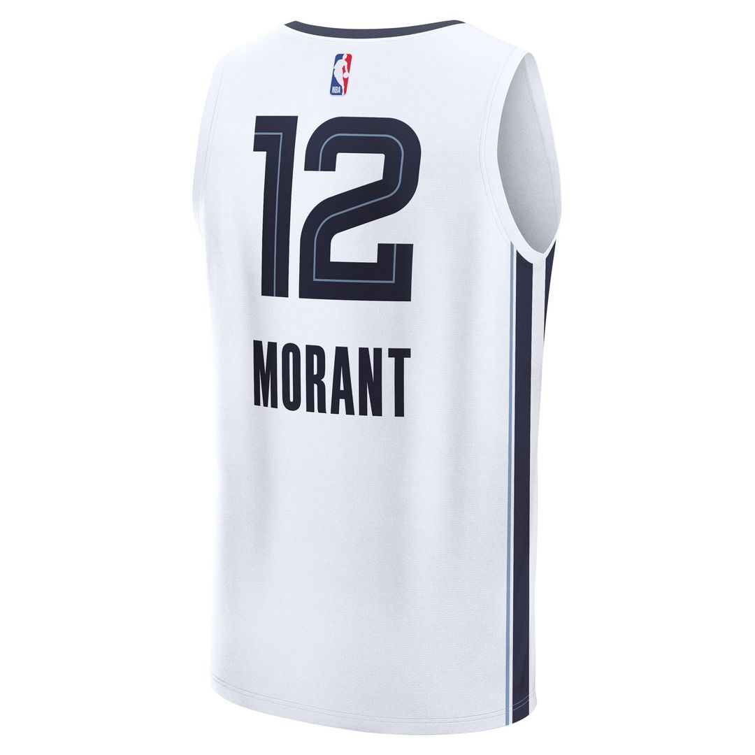 Memphis Grizzlies Ja Morant Fanatics Fast Break Replica Player Jersey - Association Edition - White