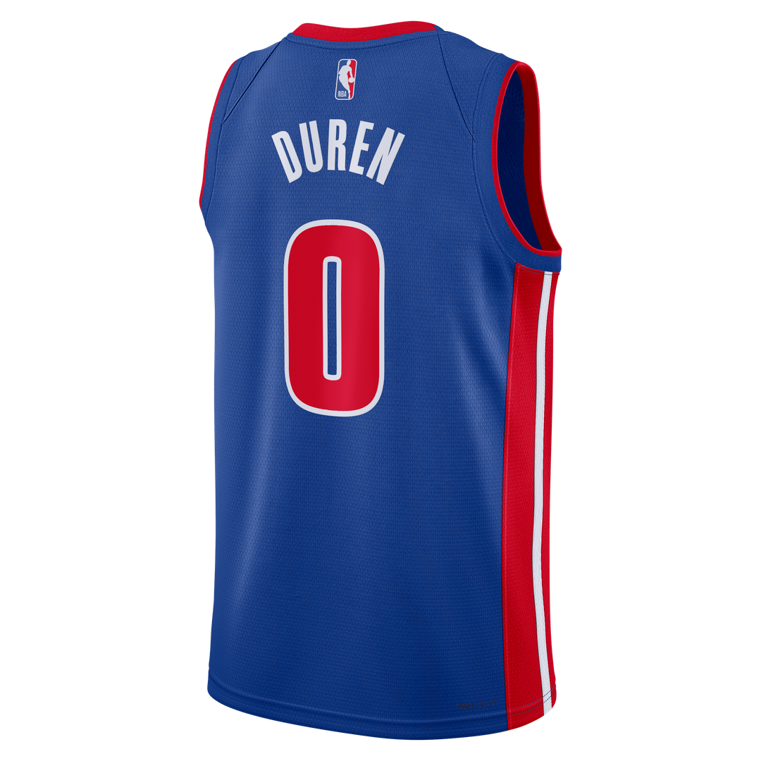 Detroit Pistons Jalen Duren Nike Unisex Swingman Jersey - Icon Edition - Blue