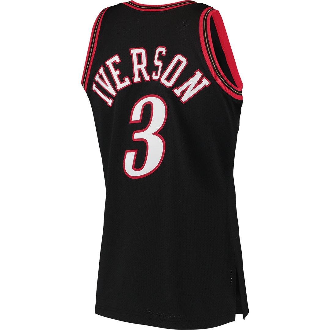 Philadelphia 76ers Allen Iverson Mitchell & Ness 1997/98 Hardwood Classics Authentic Jersey - Black