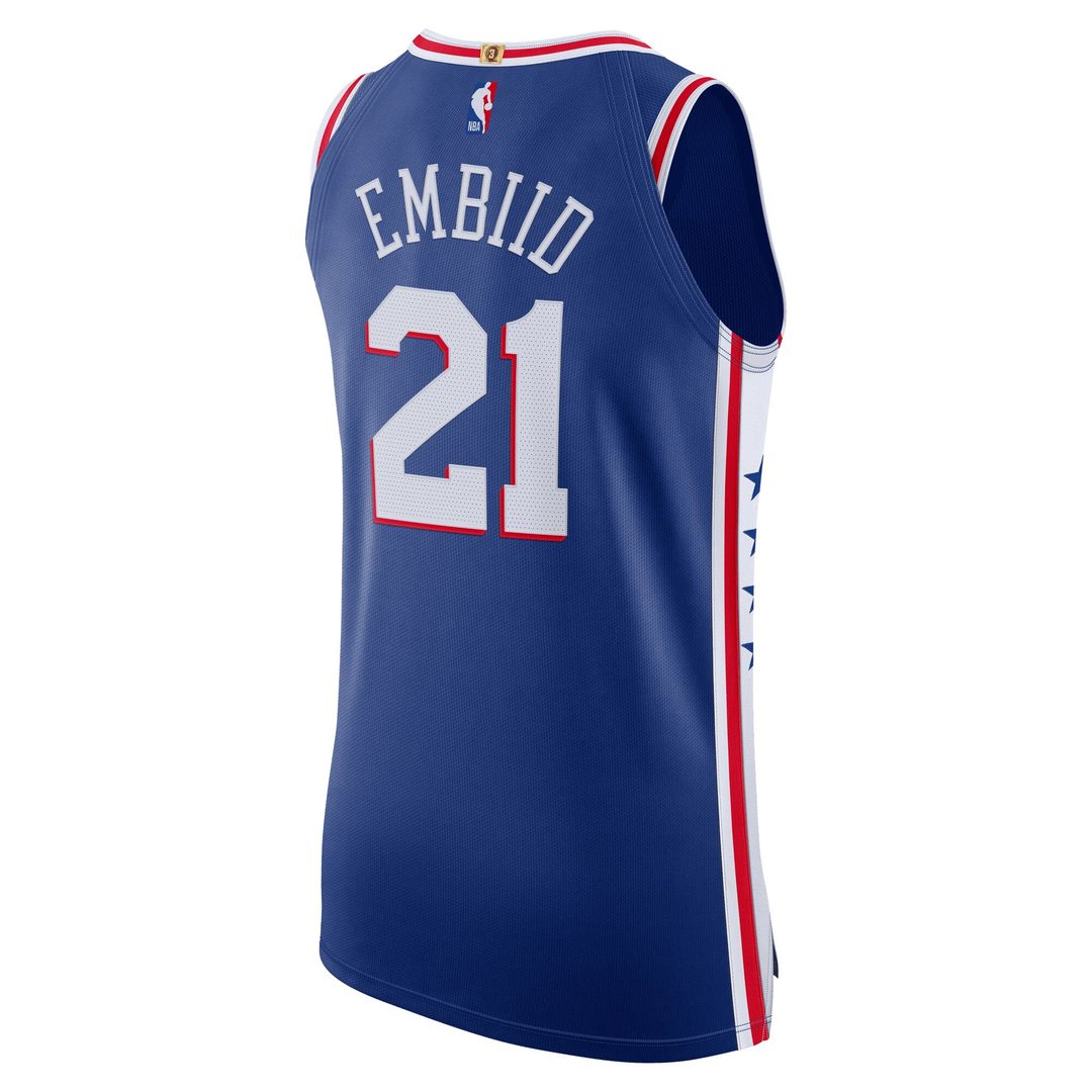 Philadelphia 76ers Joel Embiid Nike Authentic Jersey - Icon Edition - Royal