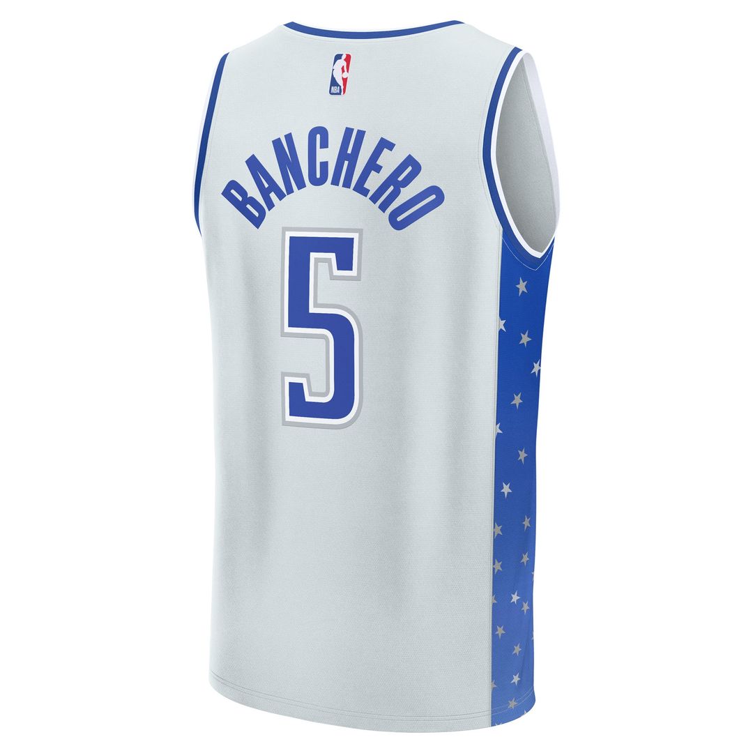 Orlando Magic Paolo Banchero Fanatics Youth 2025/26 City Edition Fast Break Jersey - Silver