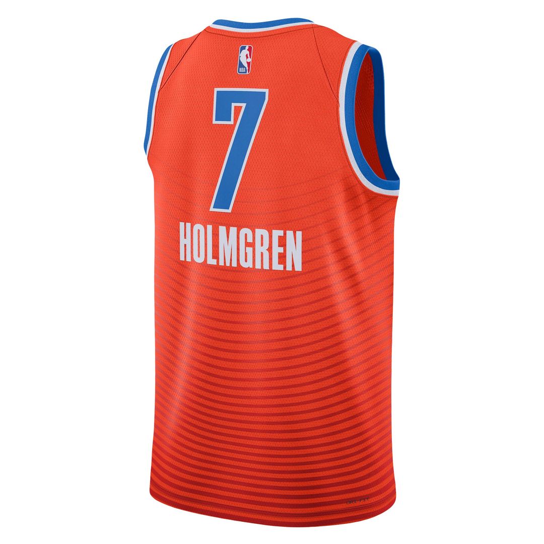 Oklahoma City Thunder Chet Holmgren Jordan Brand Unisex Swingman Jersey - Statement Edition - Orange
