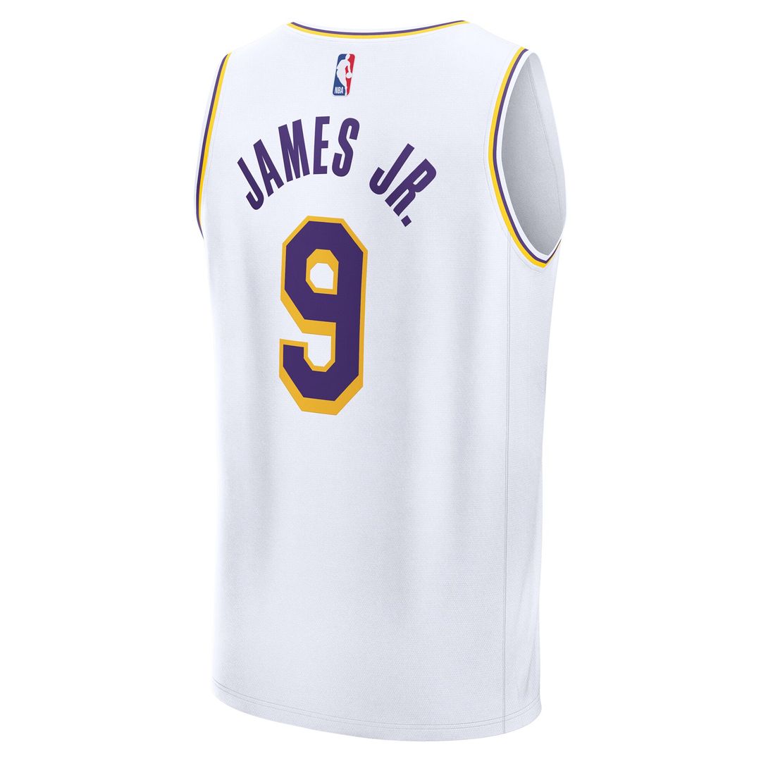 Los Angeles Lakers Bronny James Fanatics Fast Break Replica Player Jersey - Association Edition - White