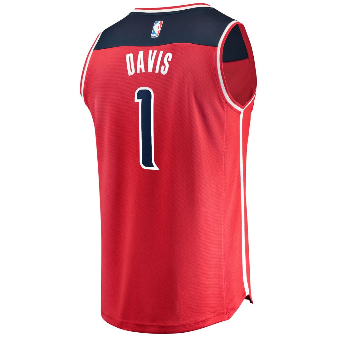Washington Wizards Johnny Davis Fanatics Youth Fast Break Replica Jersey - Icon Edition - Red