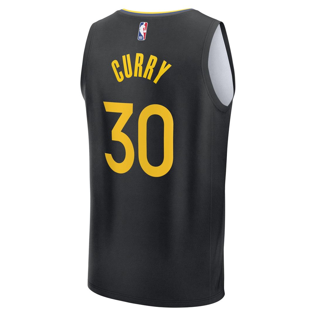 Golden State Warriors Stephen Curry Fanatics Fast Break Replica Player Jersey - Statement Edition - Black