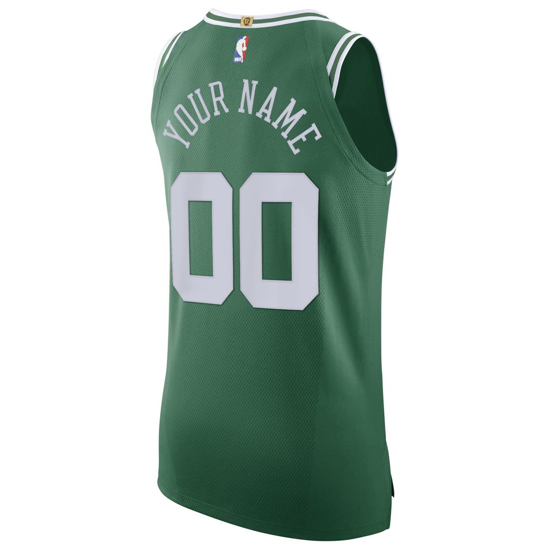 Boston Celtics Nike 2020/21 Authentic Custom Jersey Green - Icon Edition