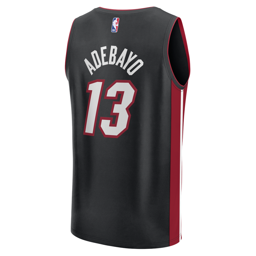 Miami Heat Bam Adebayo Fanatics Fast Break Replica Jersey - Black - Icon Edition