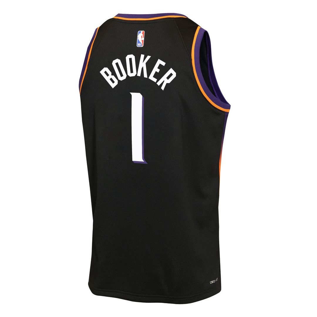 Phoenix Suns Devin Booker Jordan Brand Youth Swingman Jersey - Statement Edition - Black