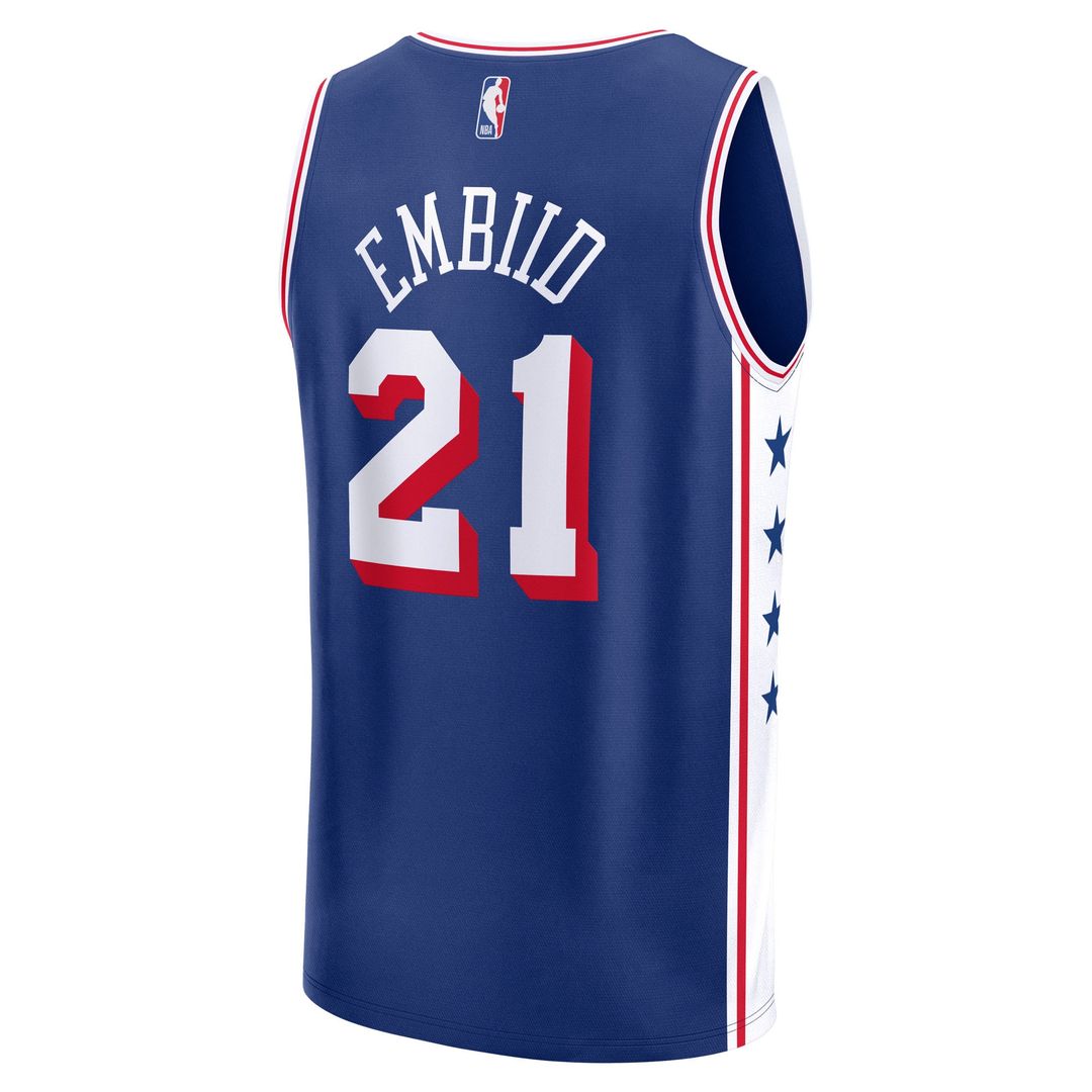 Philadelphia 76ers Joel Embiid Fanatics Fast Break Replica Player Jersey - Icon Edition - Royal