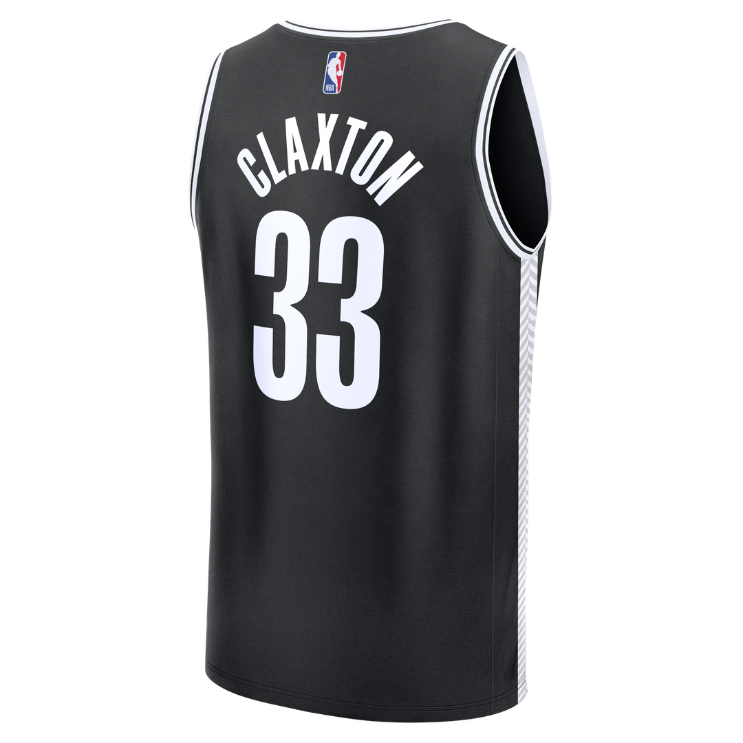 Brooklyn Nets Nic Claxton Fanatics Fast Break Replica Jersey - Black - Icon Edition