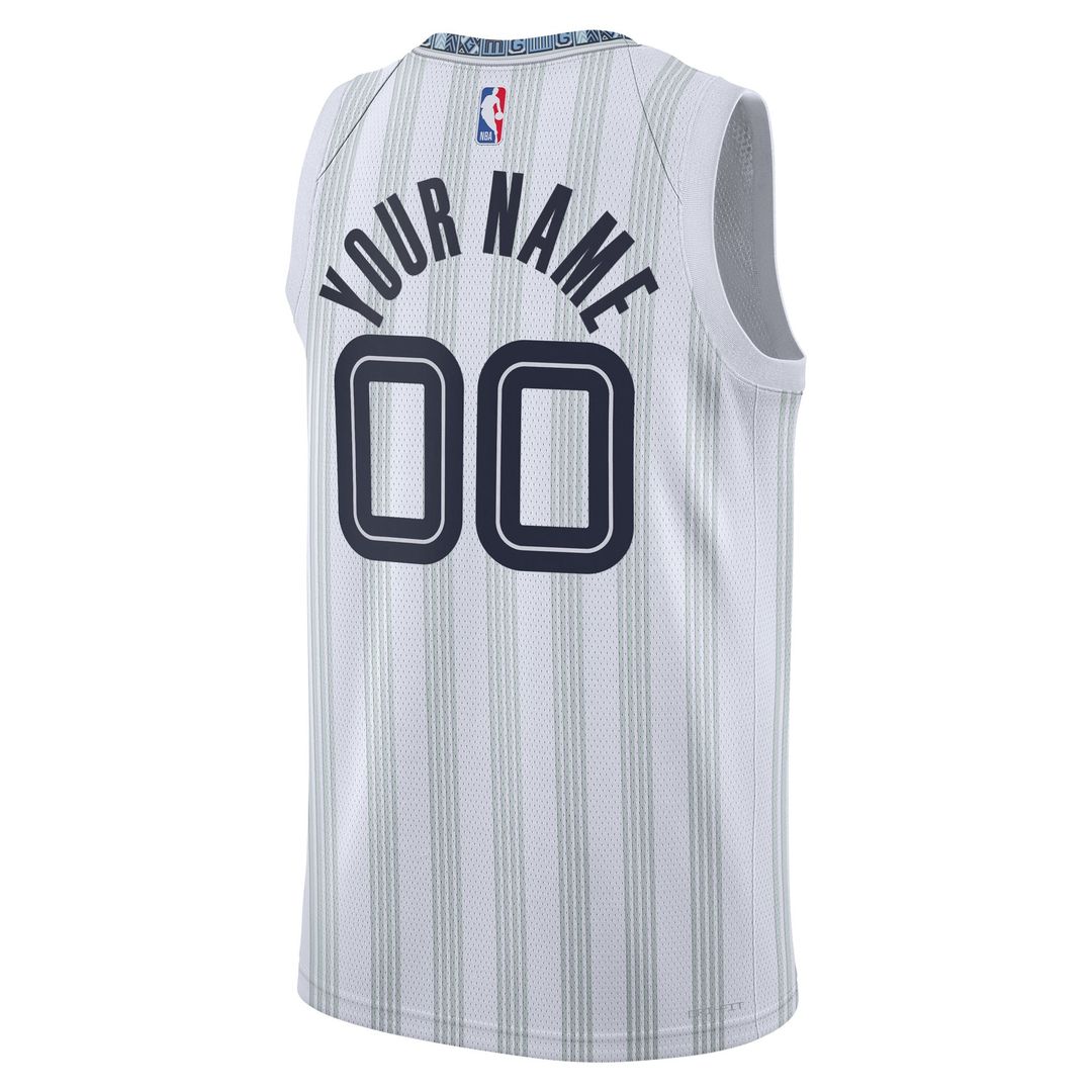 Memphis Grizzlies Nike Unisex 2025/26 City Edition Swingman Custom Jersey - White