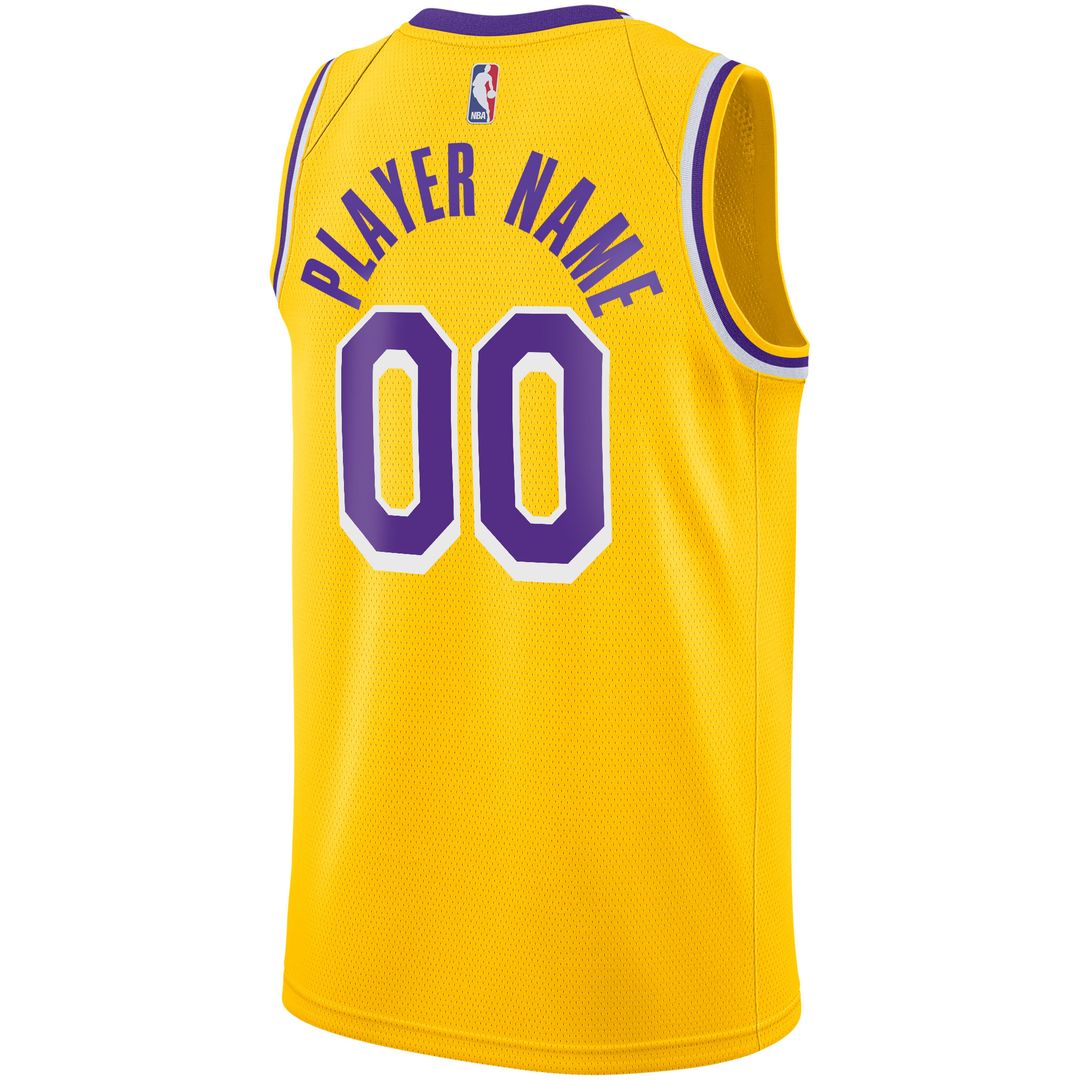 Los Angeles Lakers Nike 2020/21 Swingman Custom Jersey - Association Edition - White