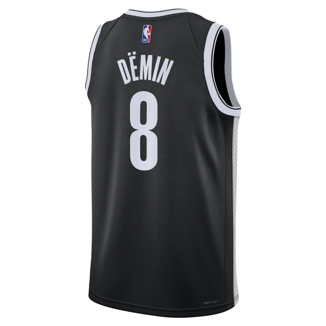 Brooklyn Nets Egor Dëmin Nike Unisex Swingman Jersey - Icon Edition - Black