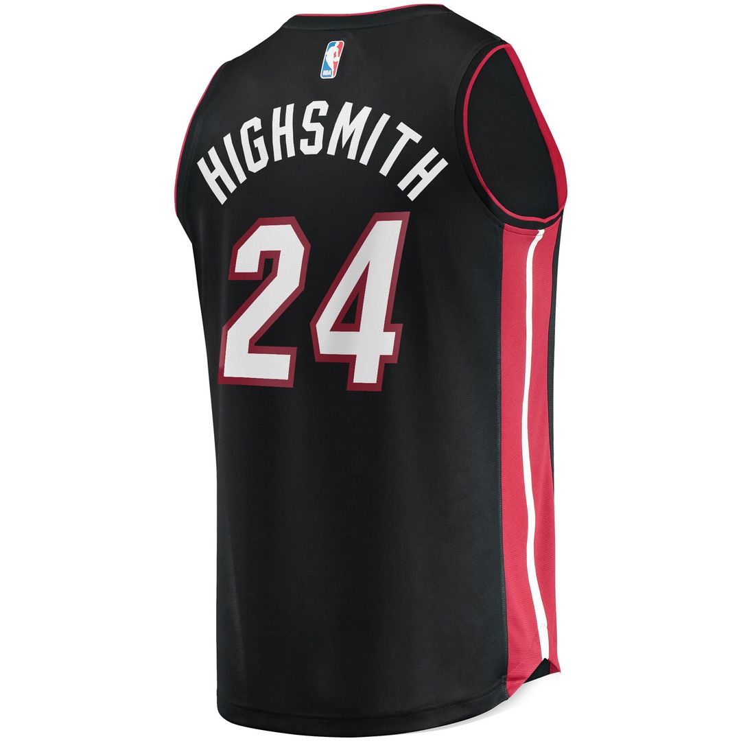 Miami Heat Haywood Highsmith Fanatics 2021/22 Fast Break Replica Jersey - Icon Edition - Black