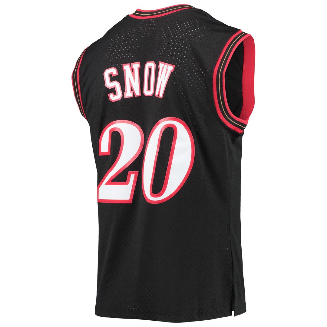Philadelphia 76ers Eric Snow Mitchell & Ness 2000/01 Hardwood Classics Swingman Jersey - Black