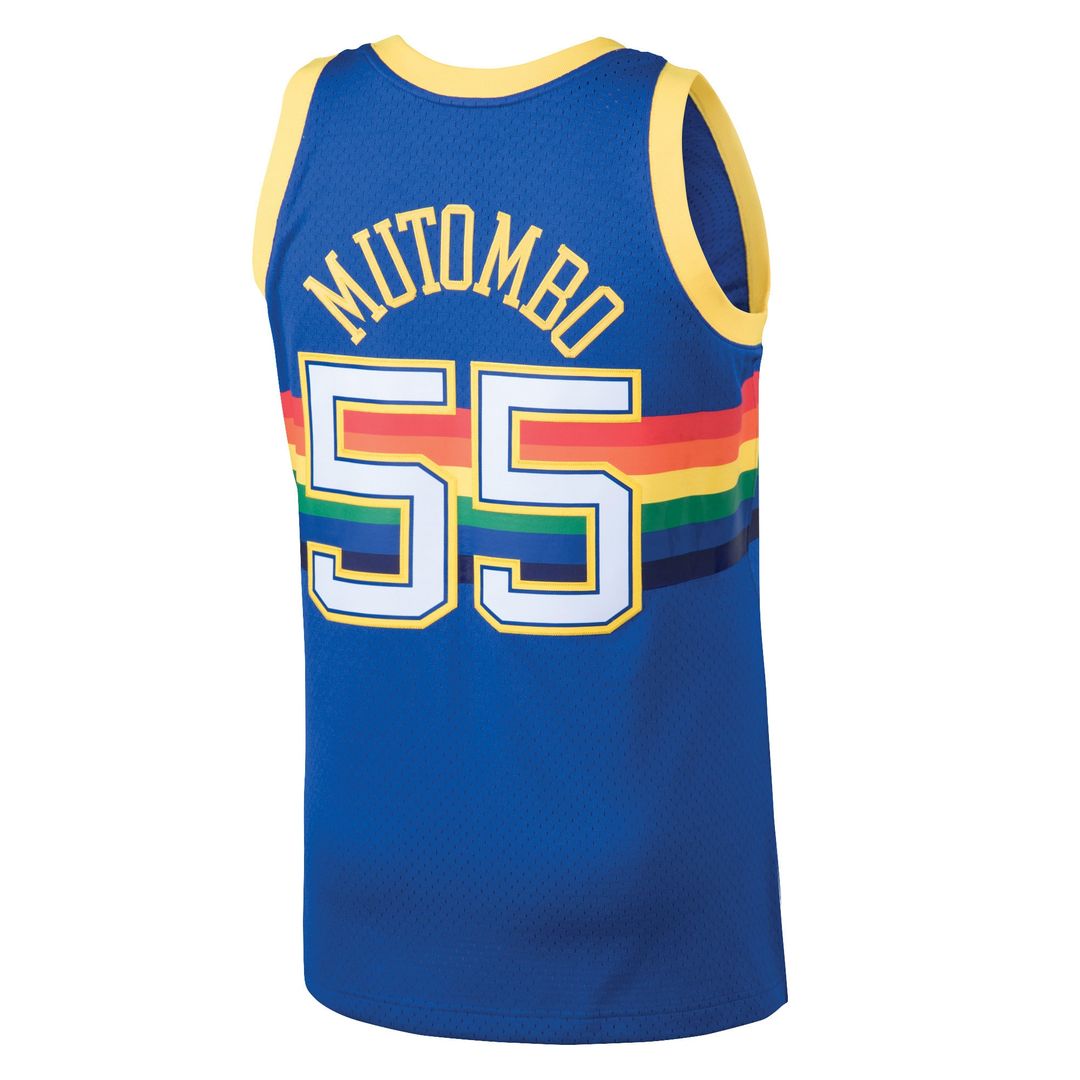 Denver Nuggets Dikembe Mutombo Mitchell & Ness 1991/92 Hardwood Classics Swingman Jersey - Blue
