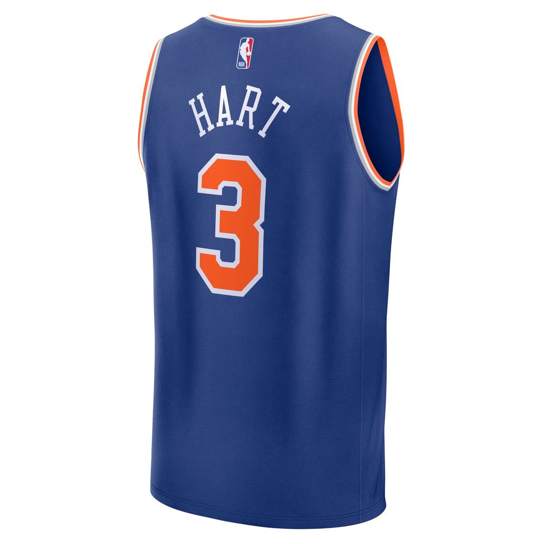 New York Knicks Josh Hart Fanatics Youth Fast Break Replica Player Jersey - Blue - Icon Edition
