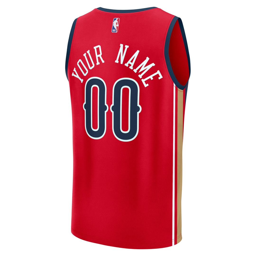 New Orleans Pelicans Fanatics Youth Fast Break Custom Replica Jersey - Red - Statement Edition