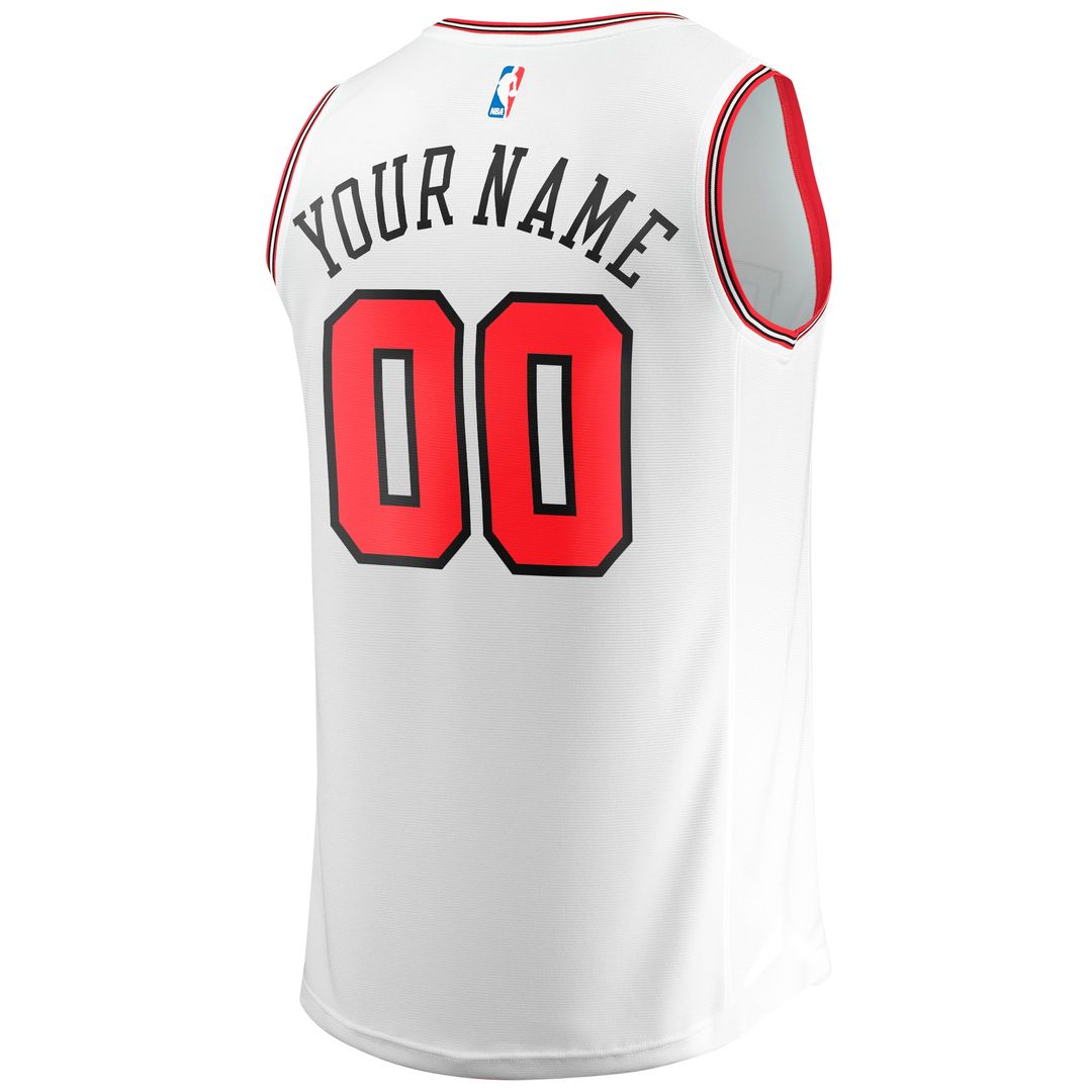 Chicago Bulls Fanatics Youth Fast Break Replica Custom Jersey - Association Edition - White