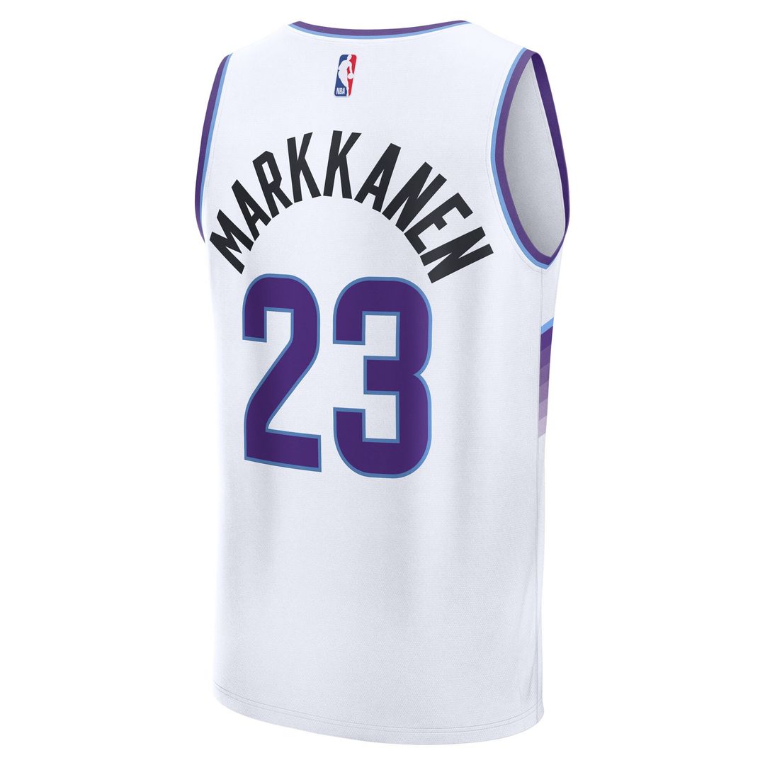 Utah Jazz Lauri Markkanen Fanatics Fast Break Replica Jersey - Association Edition - White