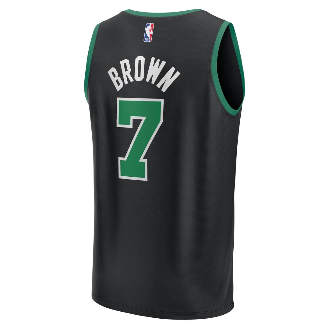 Boston Celtics Jaylen Brown Fanatics Fast Break Replica Player Jersey - Statement Edition - Black