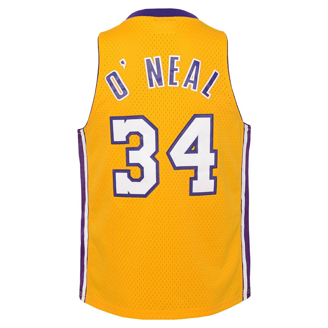 Los Angeles Lakers Shaquille O'Neal Mitchell & Ness Youth 1999/00 Hardwood Classics Swingman Jersey - Gold