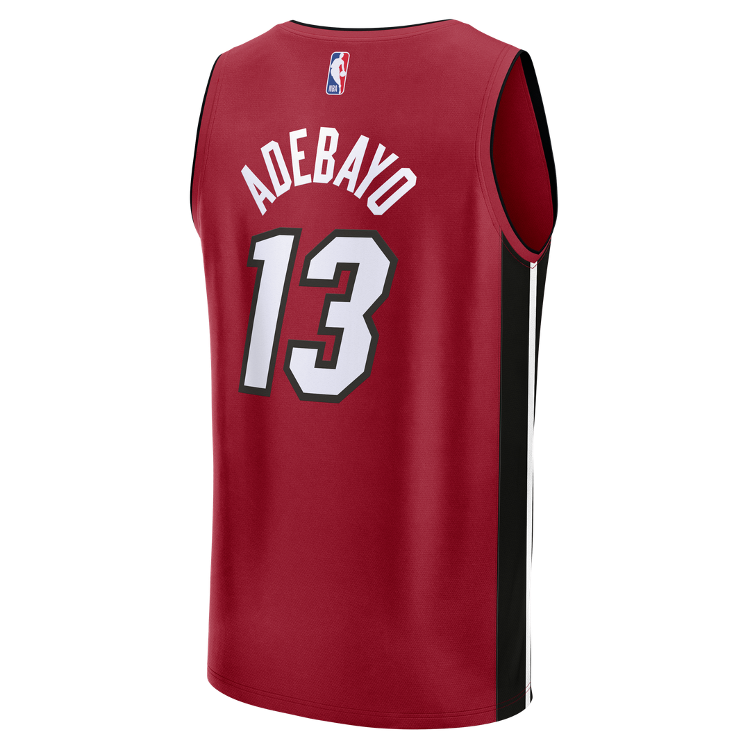 Miami Heat Bam Adebayo Fanatics Fast Break Replica Player Jersey - Statement Edition - Red