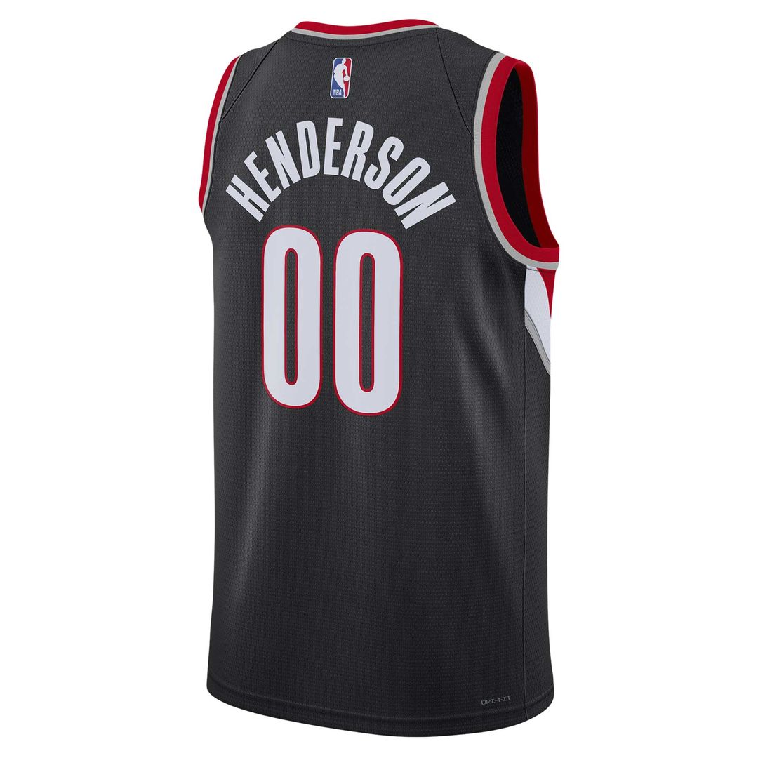 Portland Trail Blazers Scoot Henderson Nike Unisex 2023 NBA Draft Swingman Jersey - Icon Edition - Black