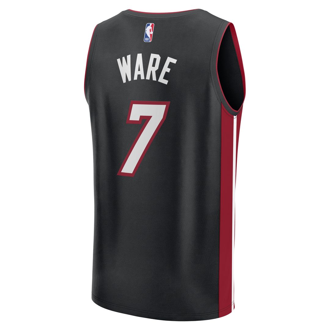 Miami Heat Kel'el Ware Fanatics Fast Break Replica Player Jersey - Icon Edition - Black